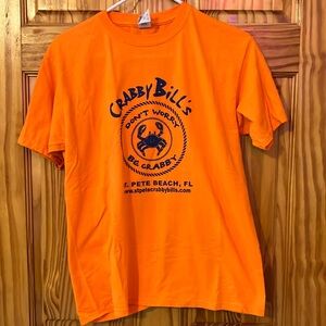 Orange Crabby Bill's Graphic T-Shirt